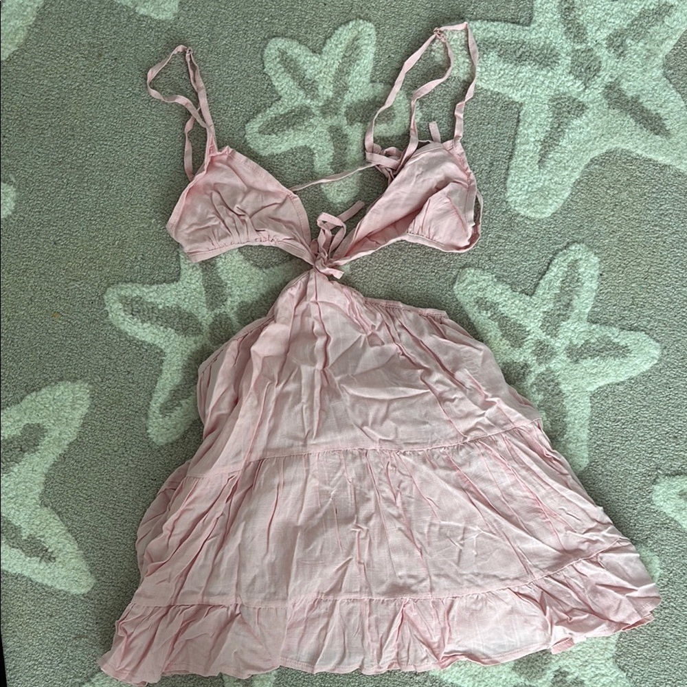 Beginning Boutique pink mini backless dress